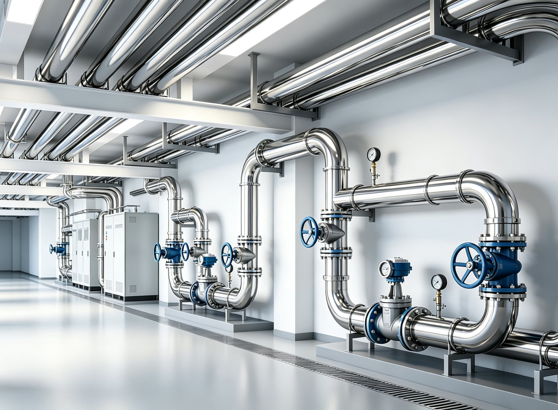 Potable water and plumbing piping system with stainless steel grooved fittings