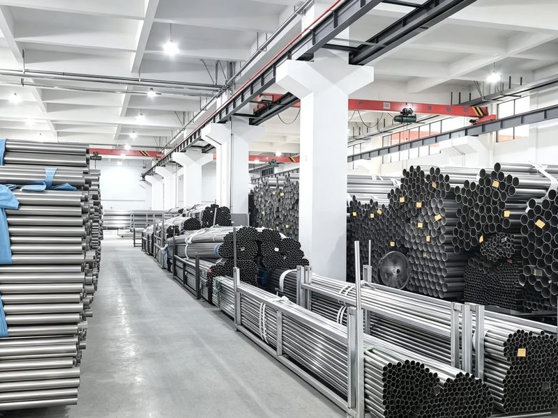 Steel pipe warehouse