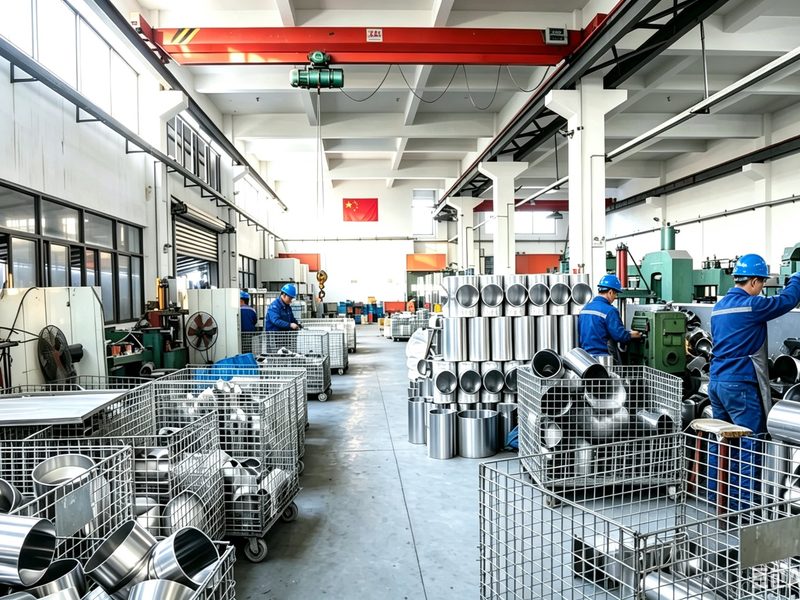 Fitting workshop — operators and finished grooved & press fittings